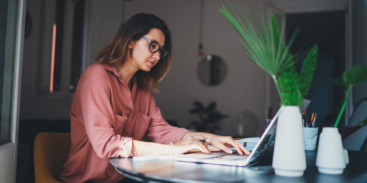 Business analyst working from their home