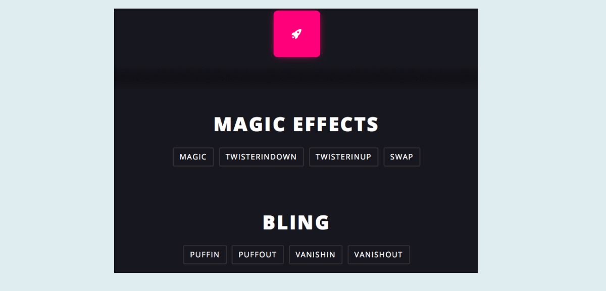 Magic Animations, an animation library