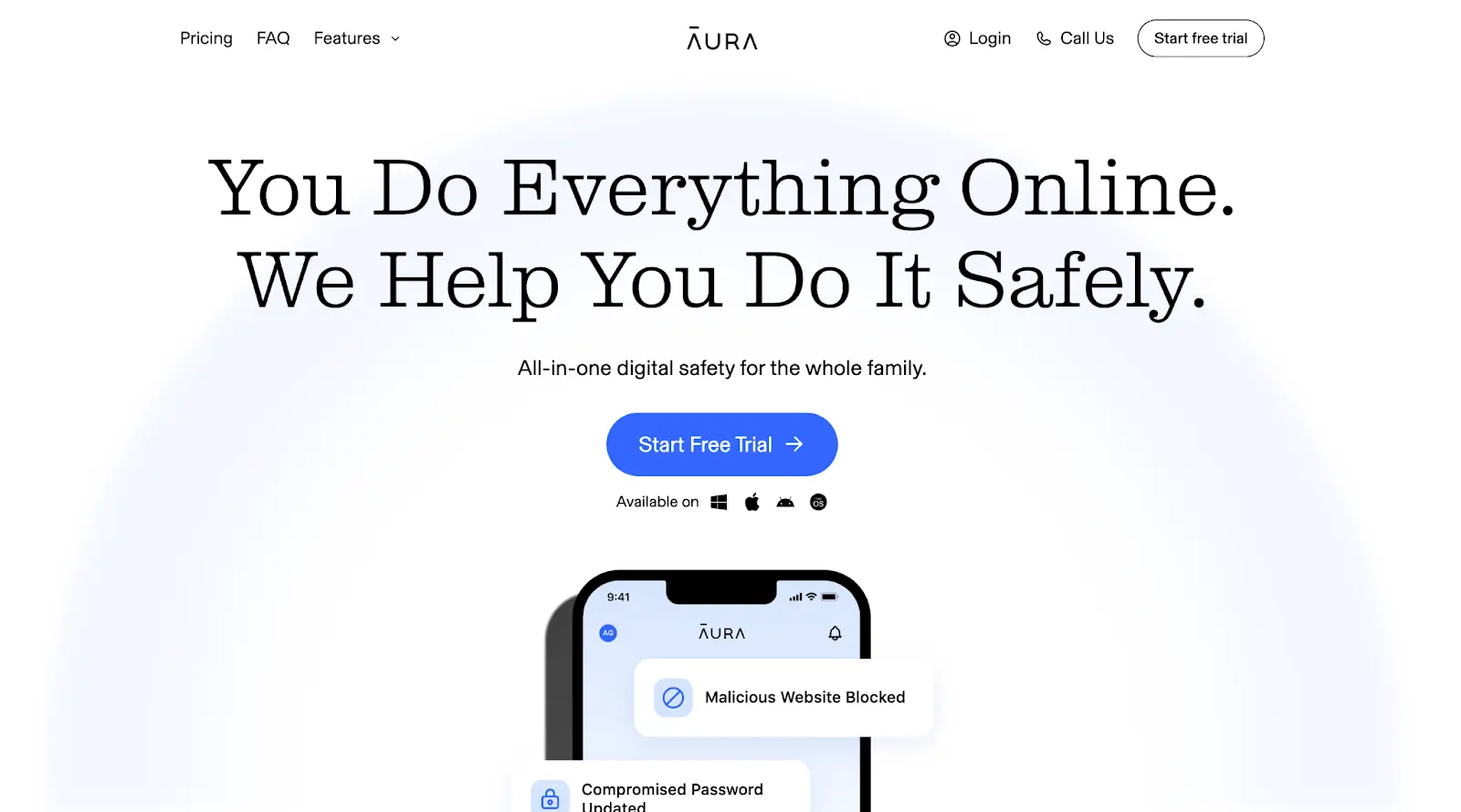 Aura homepage