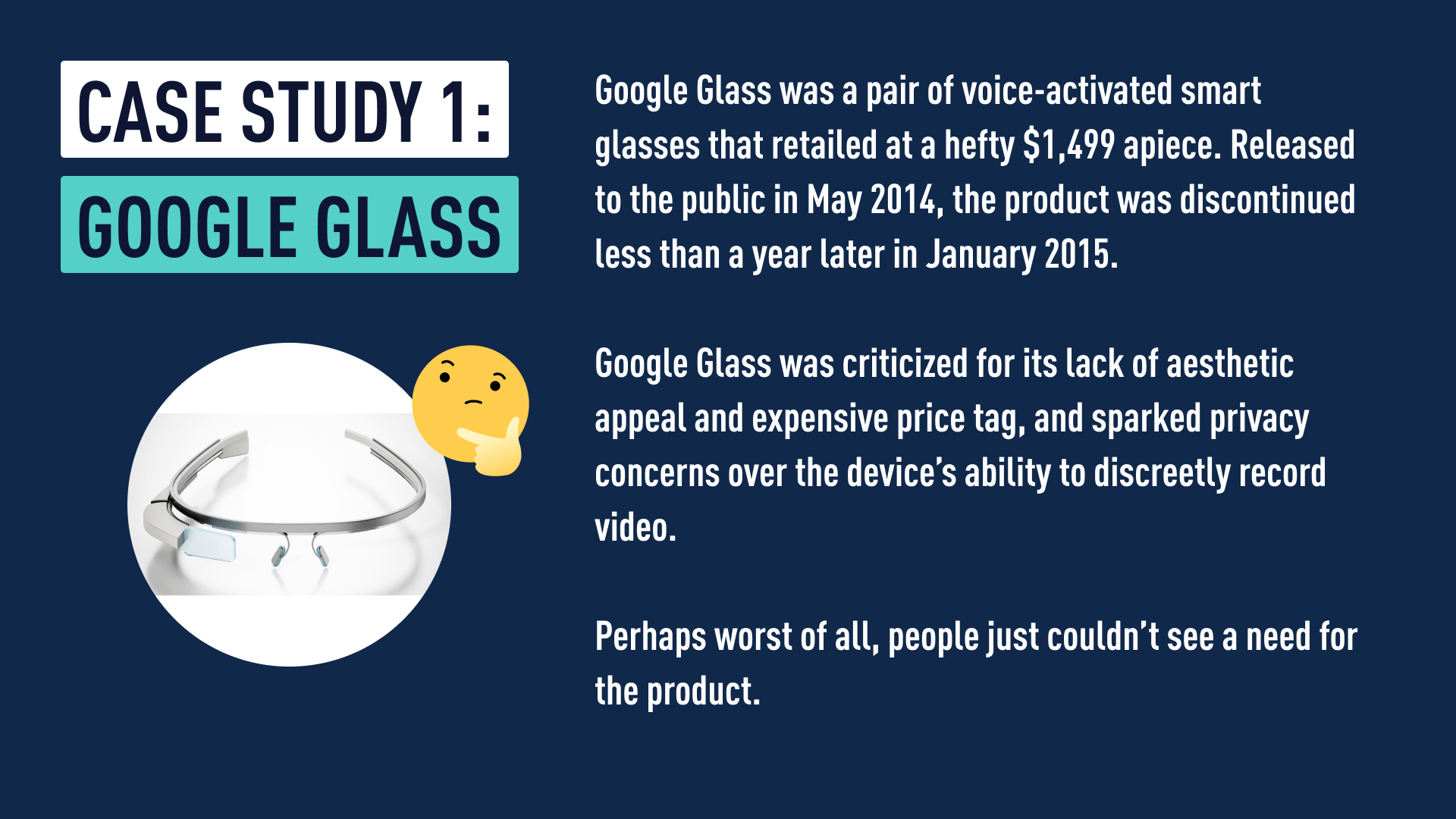 A case study about the Google Glass - an example of bad product design