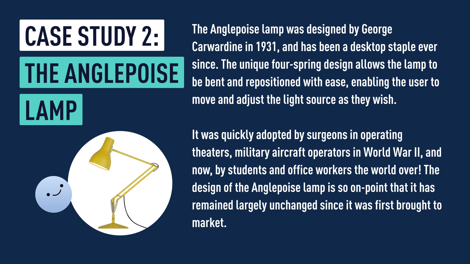 A case study about the Anglepoise Lamp - an example of good product design