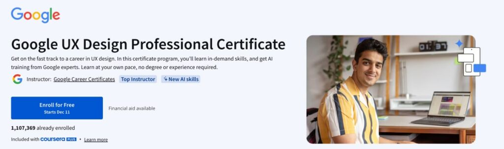 Google UX Design Certificate via Coursera