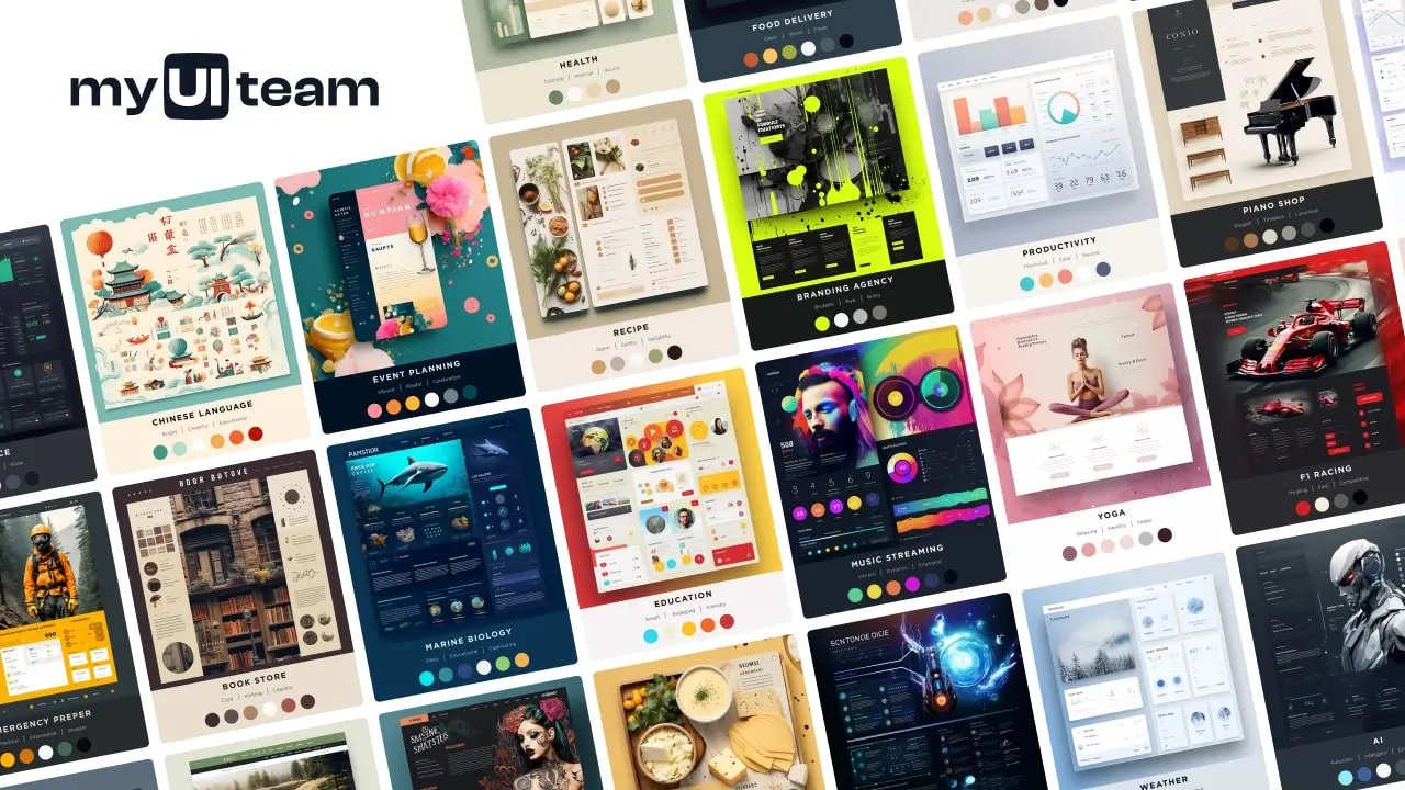 Website style guides from MYUITEAM, a digital agency founded by Nate