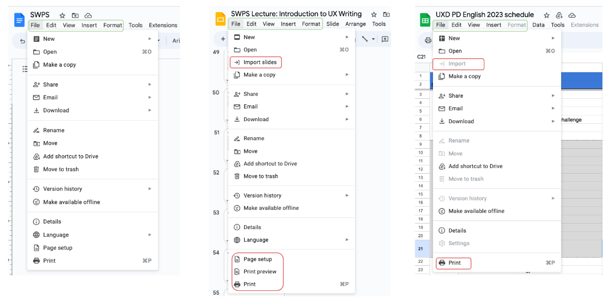 A great example of product design: Google Docs' editors.