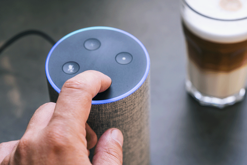 An Amazon Echo smart speaker
