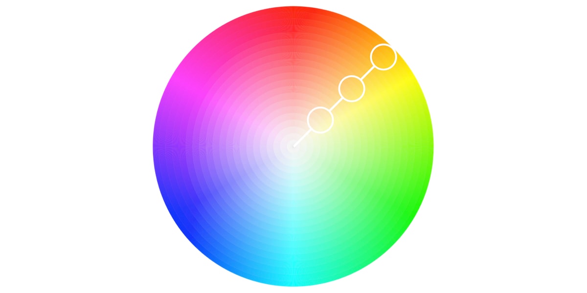 A monochromatic color palette