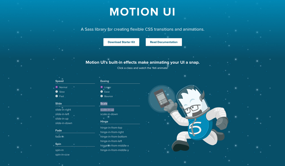 Motion UI interface