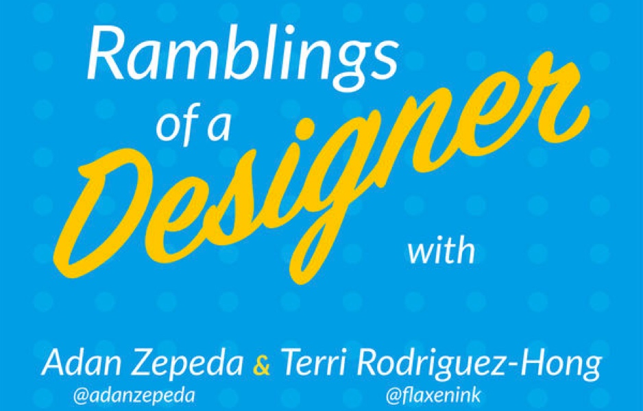 Remblings of a Designer podcast logo and hosts. Image credit: Ramblings of a Designer