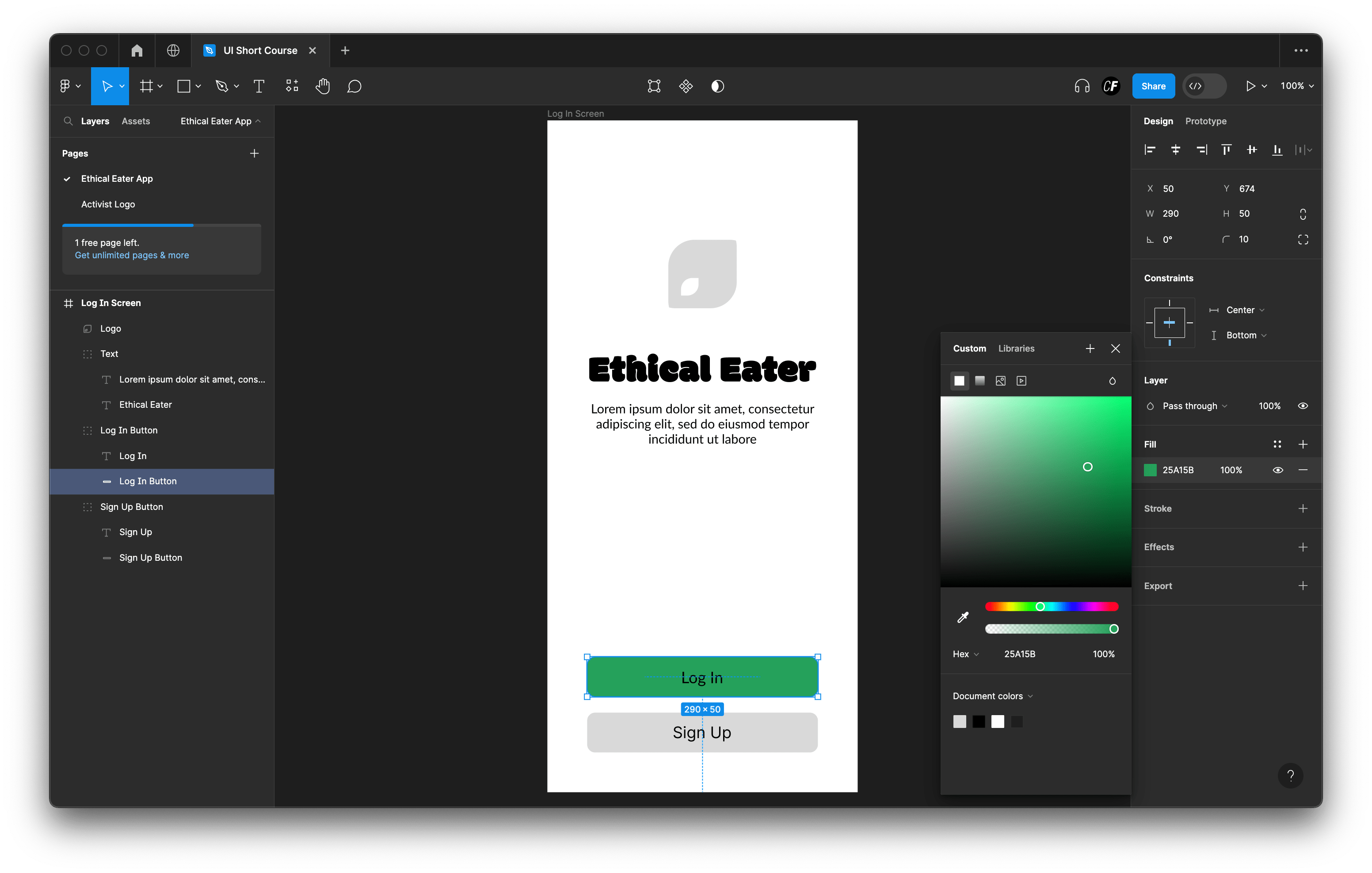 Figma Tutorial: Color Picker 