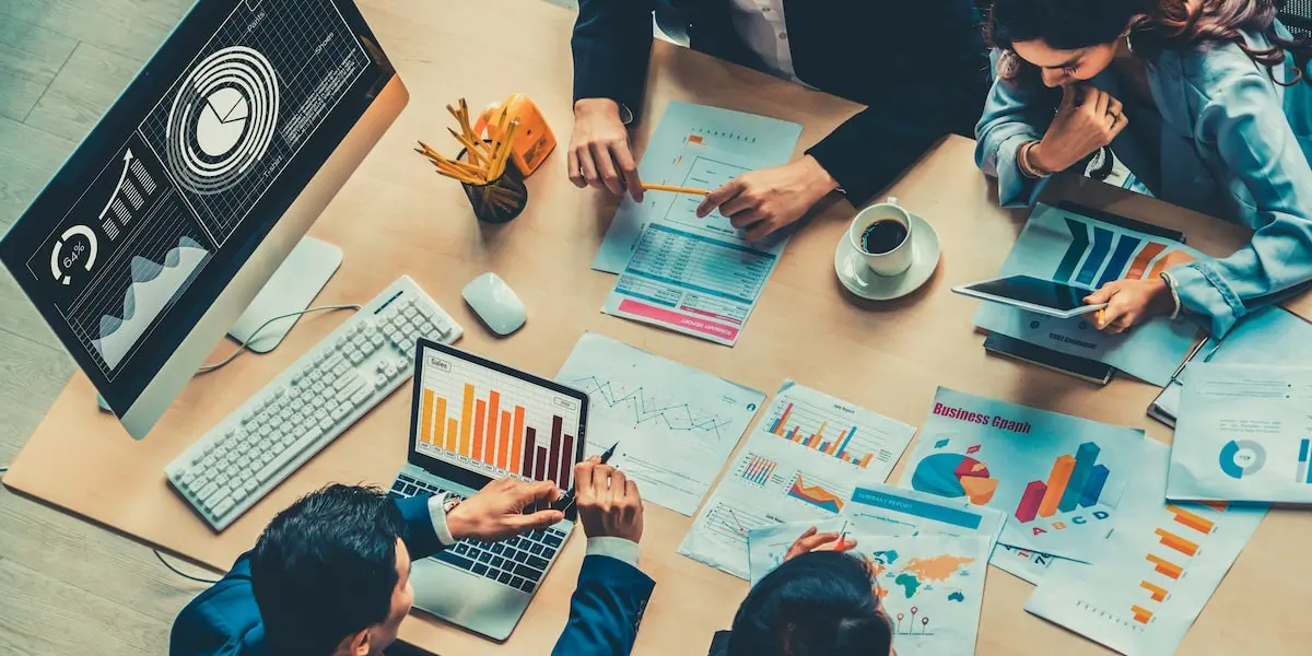 data analyst colleagues in office Data analysts in the workplace