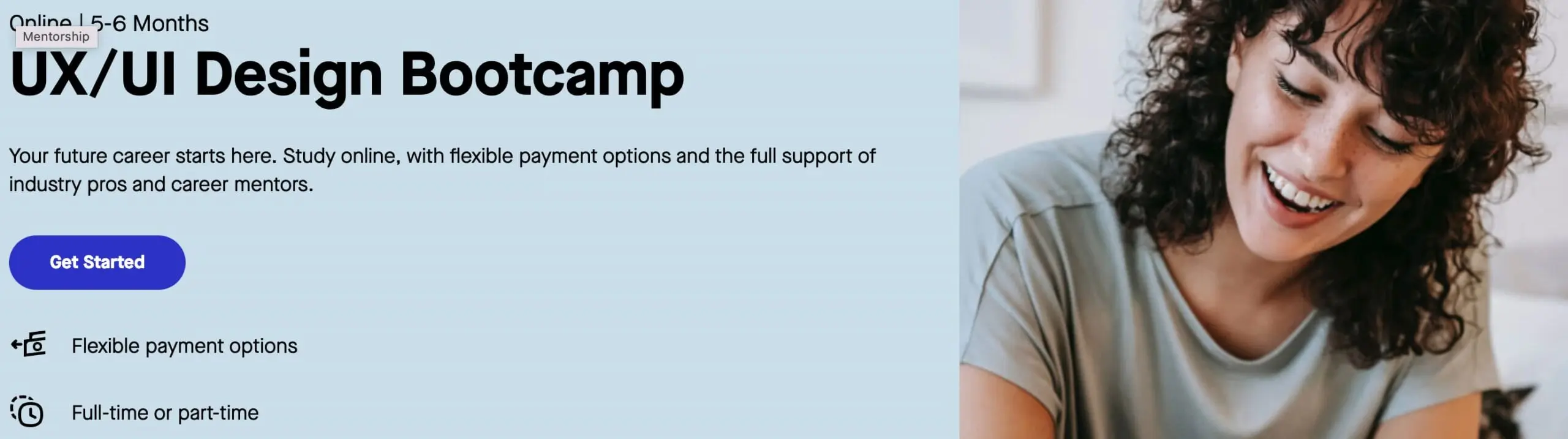 A screenshot of the Thinkful UI bootcamp program