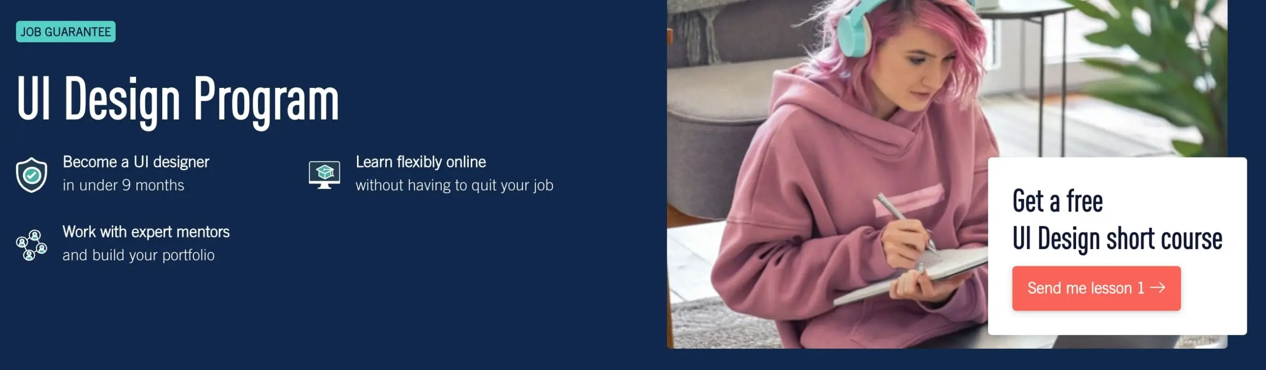 A screenshot of the CareerFoundry UI bootcamp program