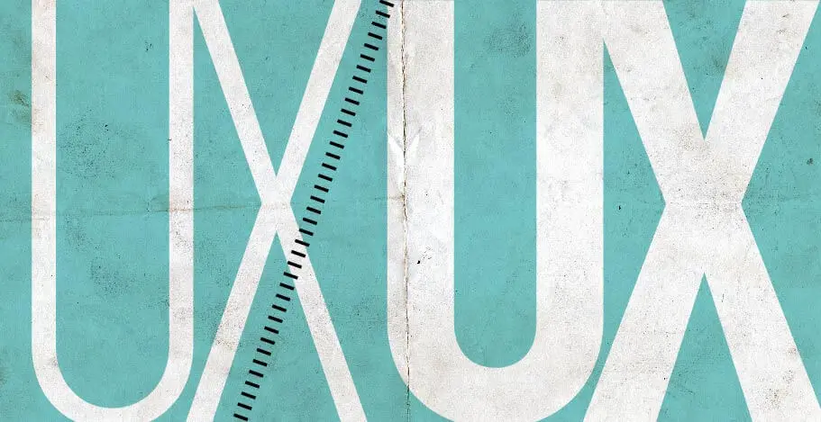 White letters UX and UI on a teal background