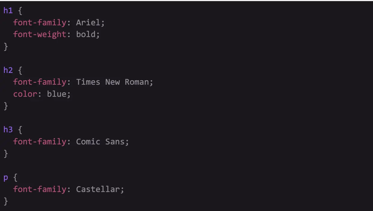 CSS Hello World An example of the code for a web page using CSS to set styles.