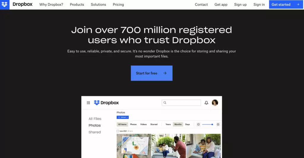 Example from Airbnb of great website UI design