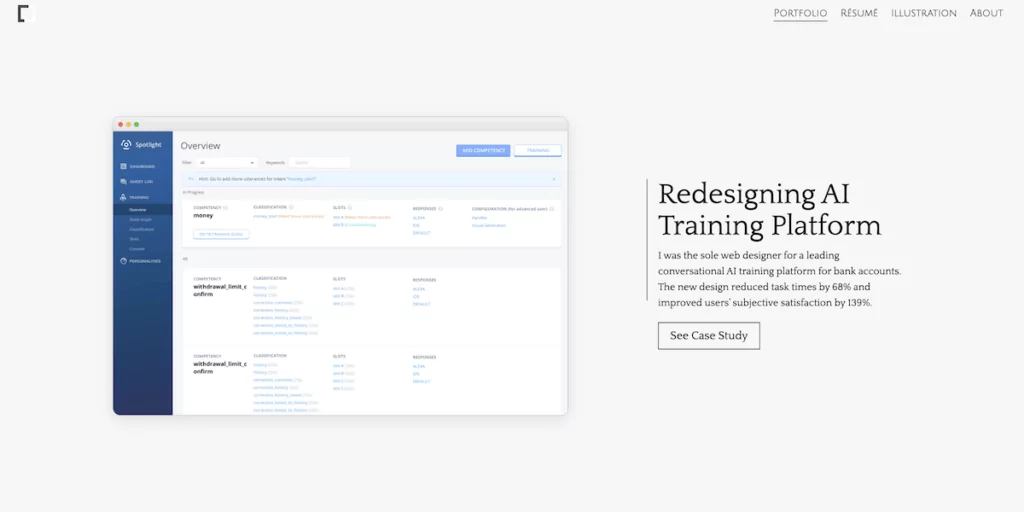Lola Lola Jiang UX Designer Porfolio example website screenshot