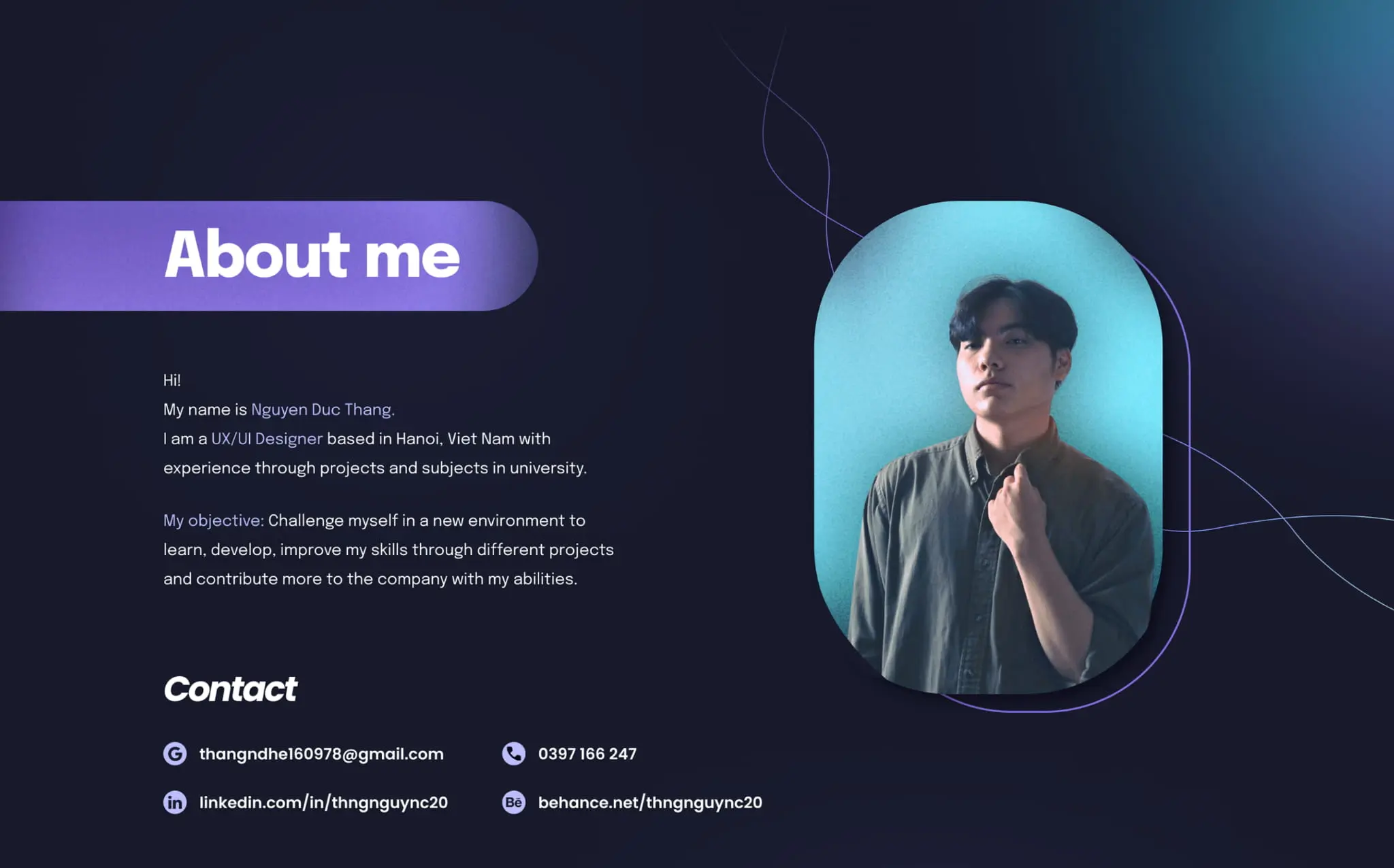 Nguyen Duc Thang A screenshot of Nguyen Duc Thang's UX portfolio