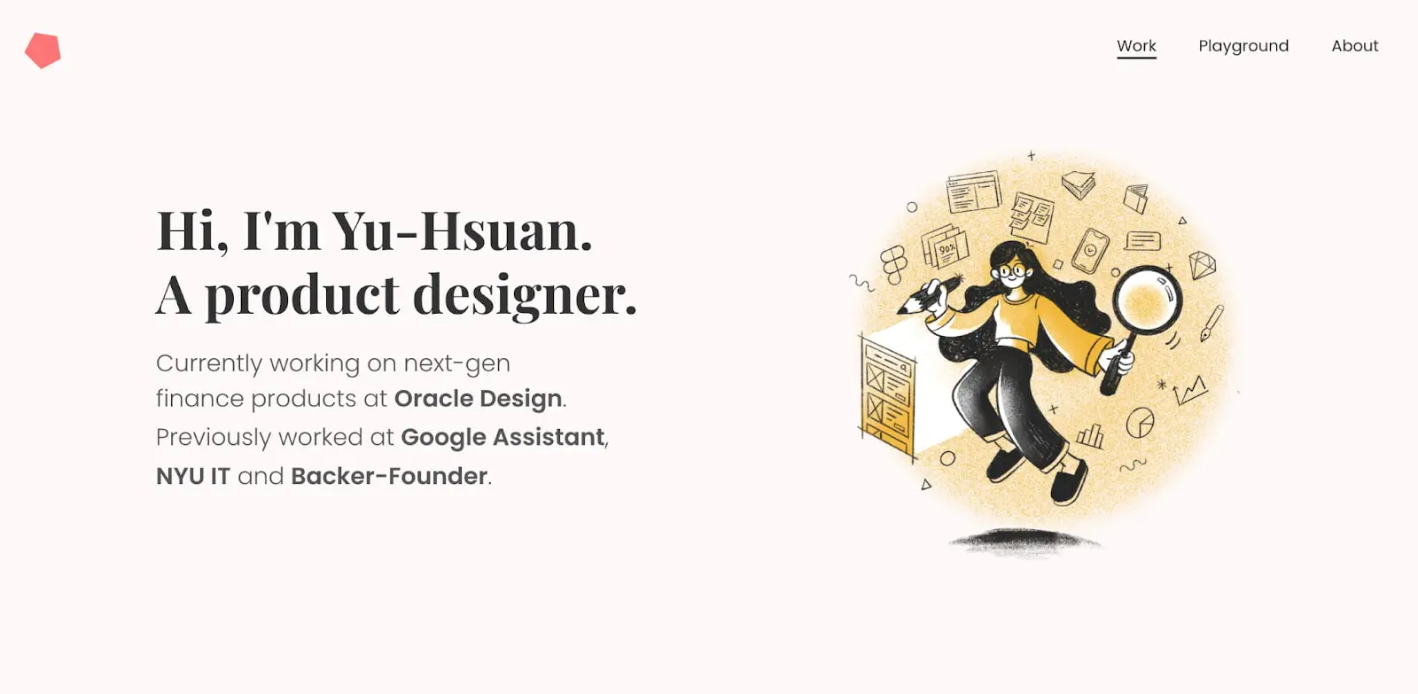 Yu Hsuan A screenshot of Yu-Hsuan's UX portfolio