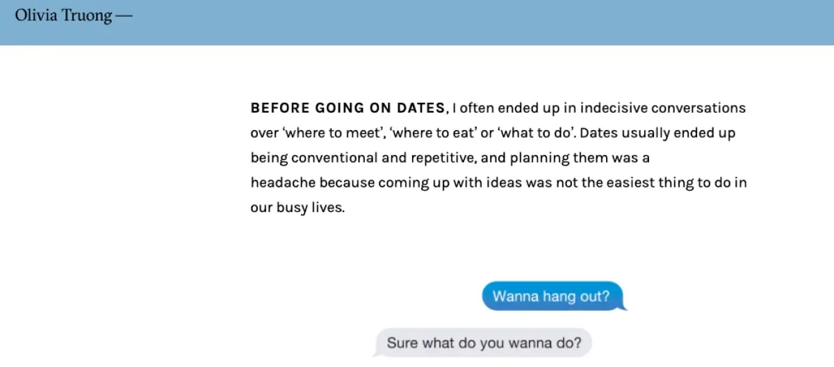 portfolioexamples uxdesign truong1 min Screengrab from Olivia Truong's website of a UX portfolio example