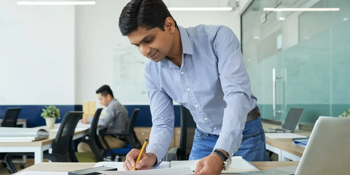 Top digital marketing jobs UX design A UX designer sketching in an office