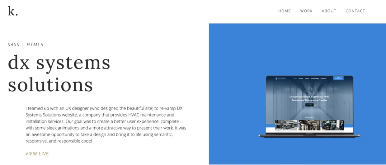 Screenshot 2021 10 21 at 12.48.22 Detail from Kay Evans-Stocks's web developer portfolio