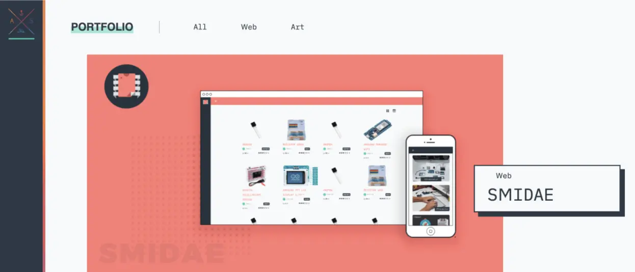 Screenshot 2021 10 21 at 13.13.18 Detail of Alvaro Saburido's web developer portfolio.