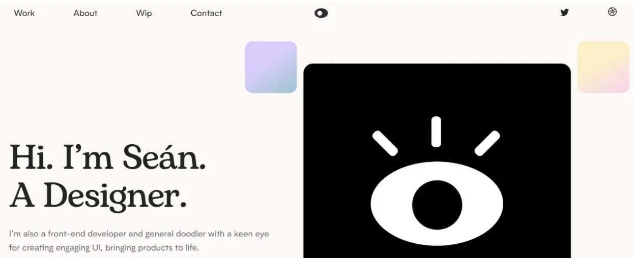 Screenshot 2021 10 21 at 13.34.15 Detail from Sean Halpin's portfolio website