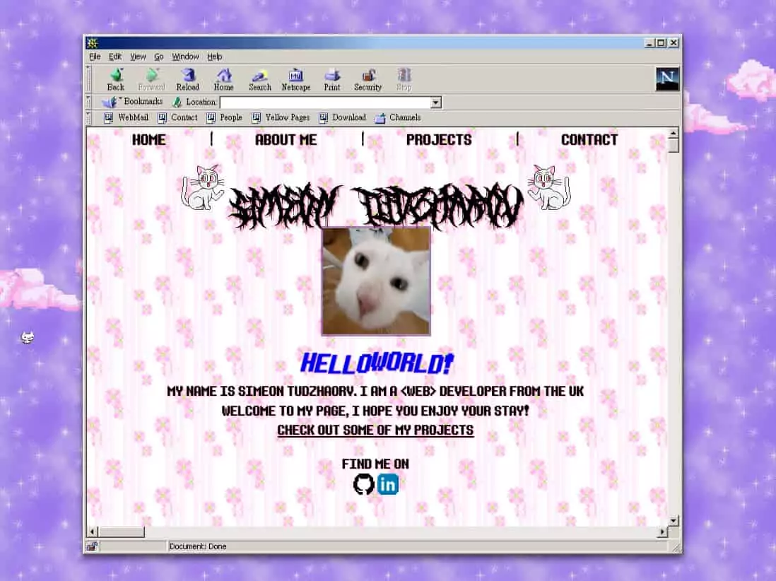 simeon tudzharov site Screenshot of Simeon Tudzharov's web developer portfolio site.