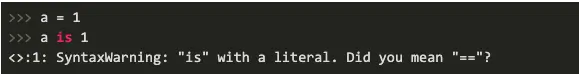 Screenshot 2021 11 16 at 14.17.48 Code ending in a syntax warning prompt in Python 3.8.