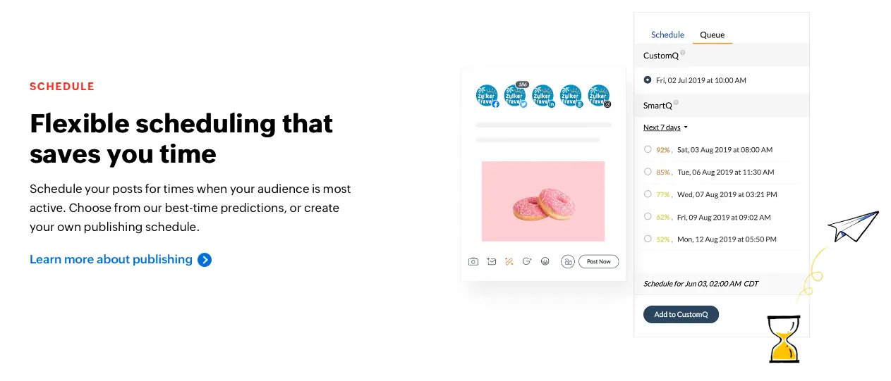 Zoho Social The Zoho Social website, one of the most popular social media management tools