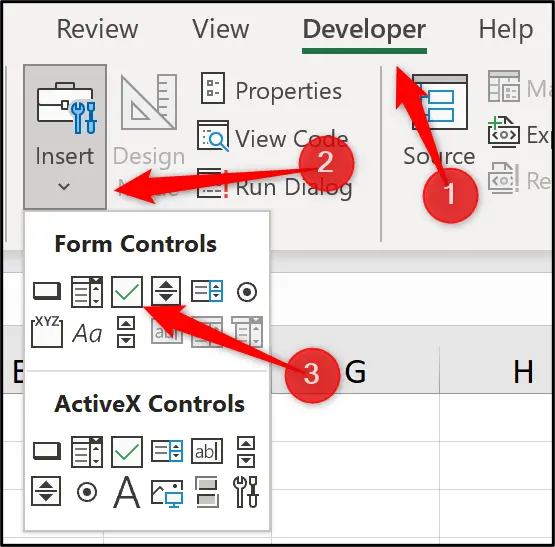 insert The steps you follow to insert a checkbox in Excel