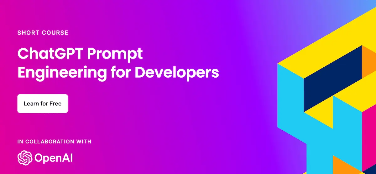 Screenshot of the prompt engineering for developers free coding class.