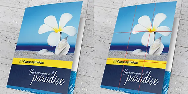 CompanyFolders Folder design showing the rule of thirds at work.