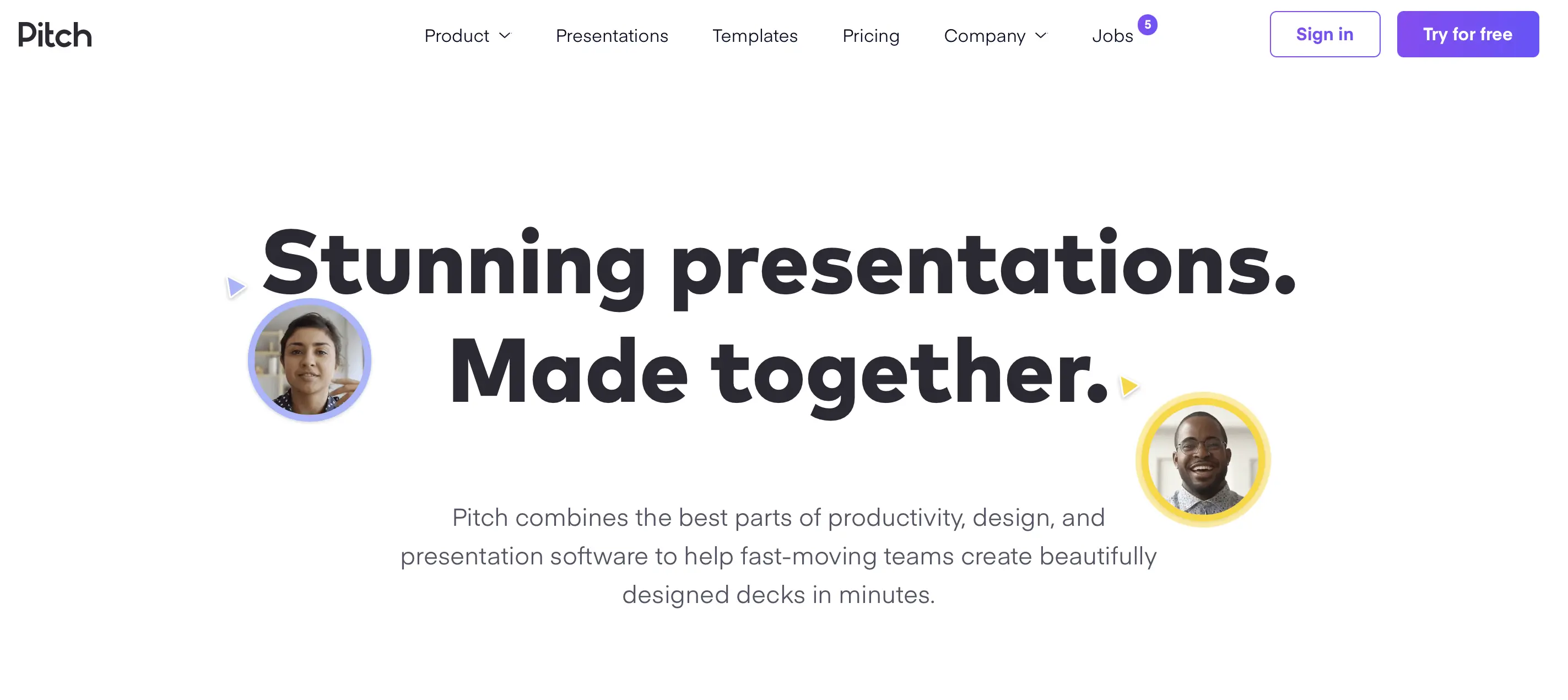 Pitch A screenshot of the Pitch product management tool.