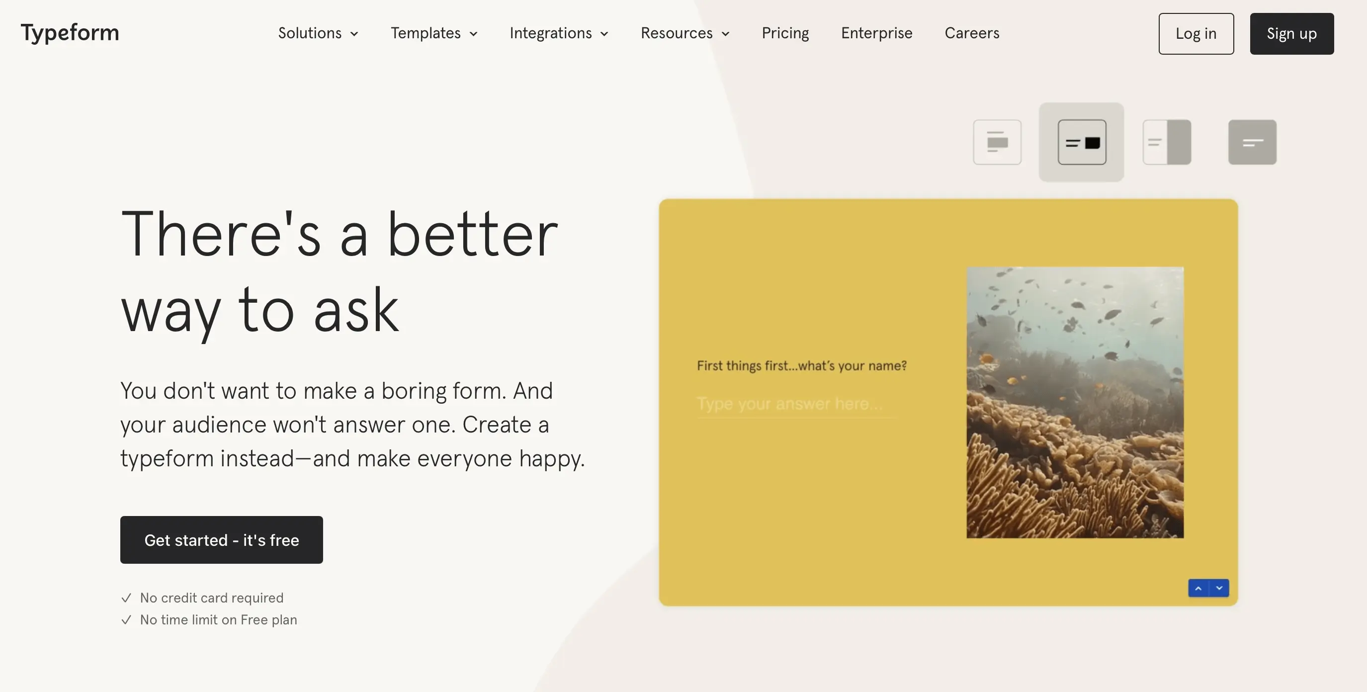 Typeform A screenshot of the Typeform product management tool.