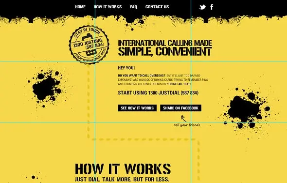 another webpage rule of thirds A website hompeage screenshot