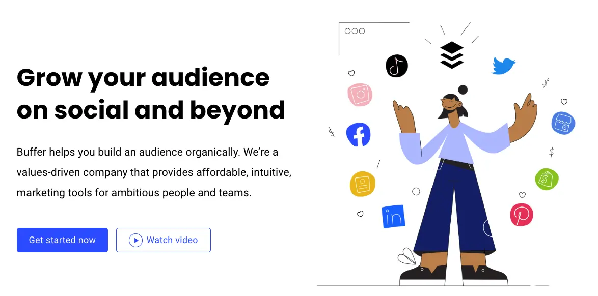 Screenshot of the Buffer social media tool