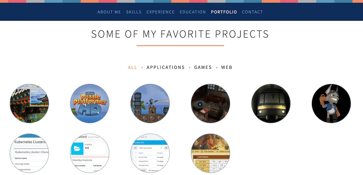 jordi ruiter portfolio site Screenshot of Jordy Ruiter's software engineer portfolio website.