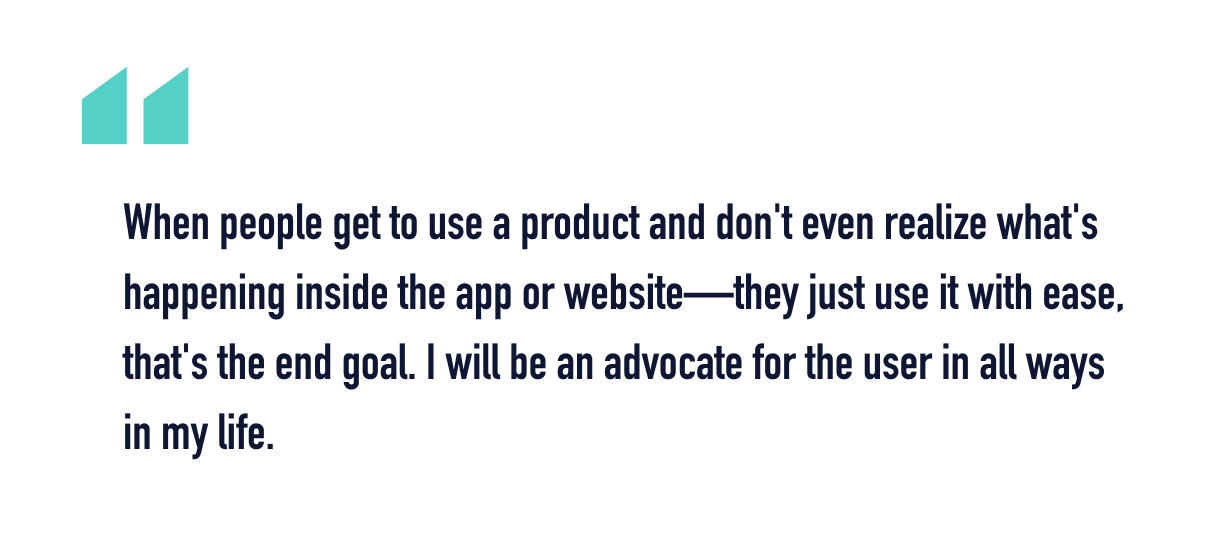 SaymaQuote3 min A quote from Sayma about her career change journey from architect to UX designer