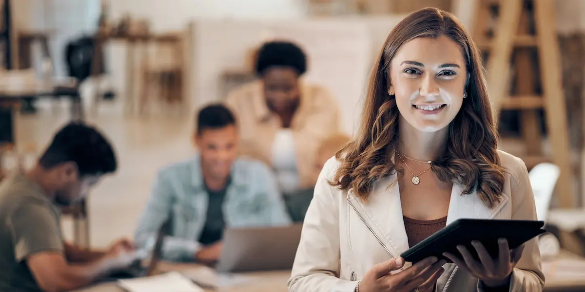 a product manager, one of the best paying jobs in technology, oversees her team