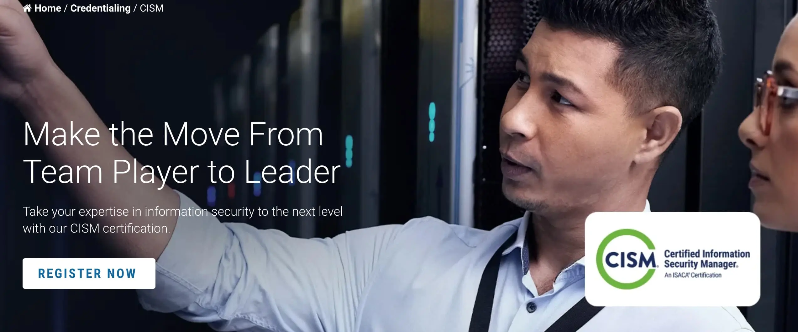 Certified Information Security Manager (CISM) IT certifications website screenshot 