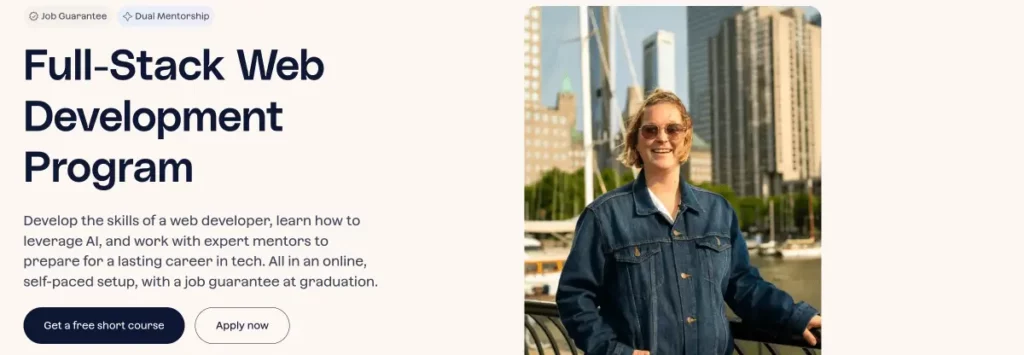CareerFoundry Full Stack Web Development Program A screenshot from CareerFoundry's Coding Bootcamp With Job Guarantee