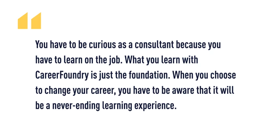 Ray quote 3 A quote from Ray about his career change journey