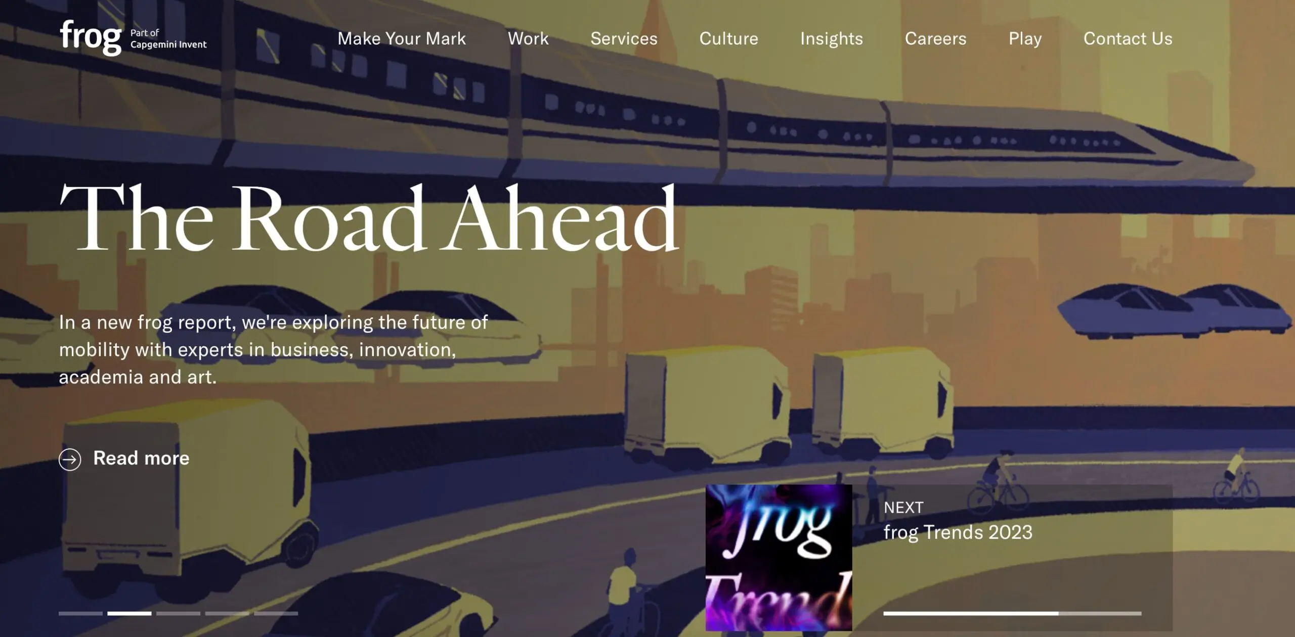 frog website scaled A screenshot of the works page from industrial design agency Frog's website