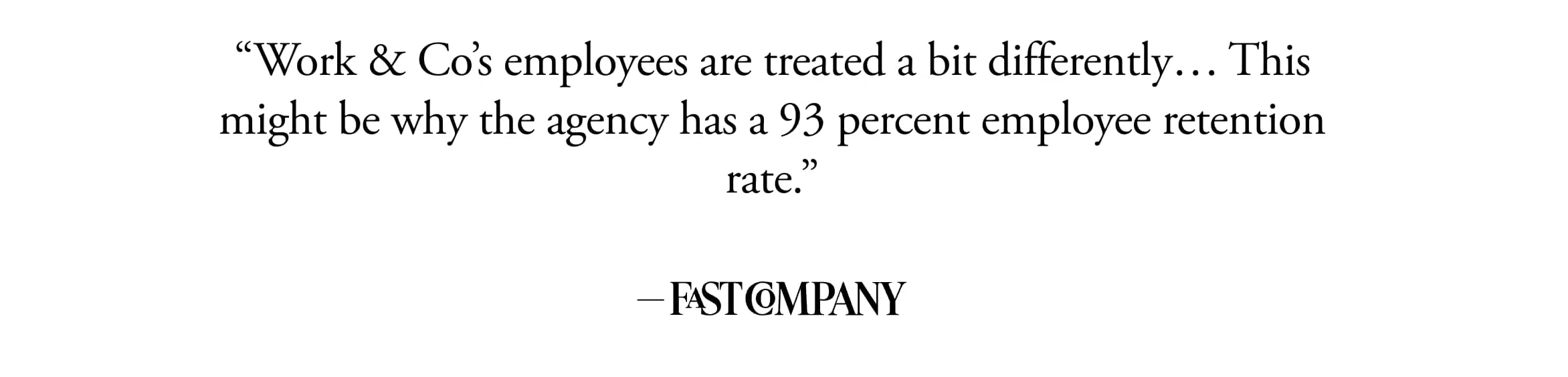 work and co A screenshot of the careers page from experience design agency Work and Co's website