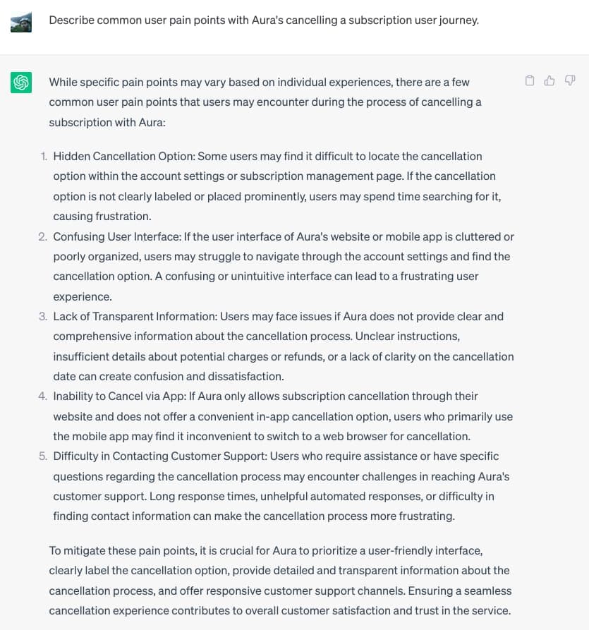 2 screenshot of an attempt to use AI in UX design