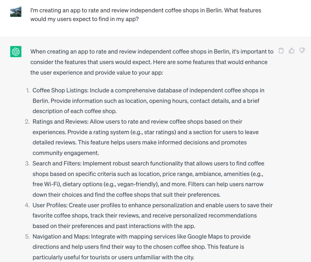 6 screenshot of an attempt to use AI in UX design