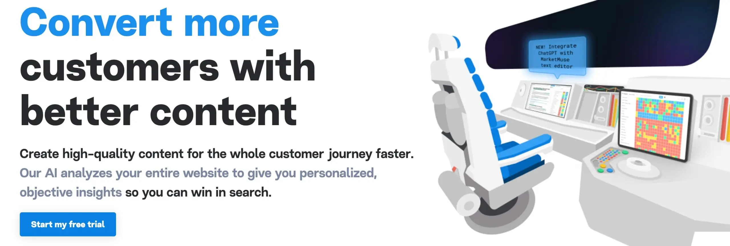 marketmuse scaled A screenshot of the marketmuse website, one of the best ai tools for digital marketing