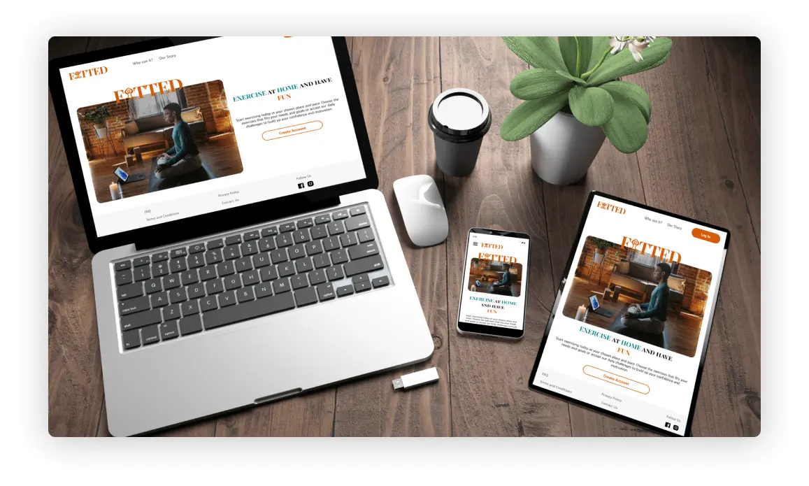 A screenshot taken from Susana’s portfolio project, completed during the UI for UX Designers Specialization Course at CareerFoundry