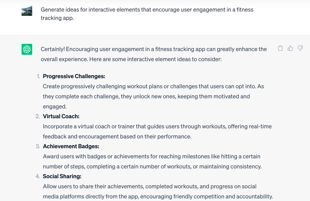 A screenshot of a prompt showing how to use chatgpt for ui design